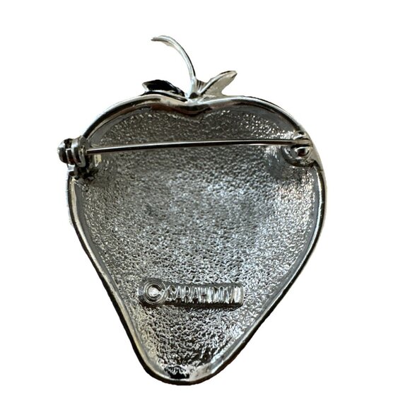 Retro 1968 Sarah Coventry Brooch Pin Strawberry Ice Silver Tone Pristine Vintage - Picture 4 of 6